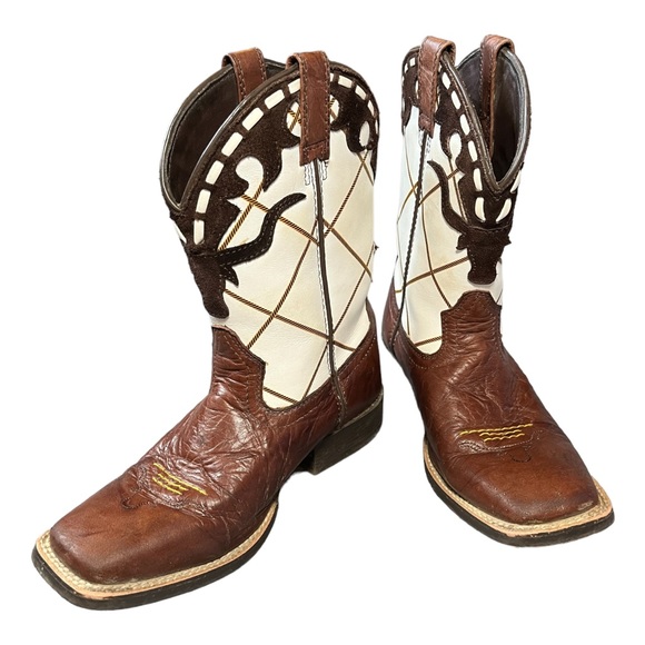Ariat Other - ARIAT Kids Leather Rodeo Cowbody Dakota Dogger Quincy Collection Western Boots